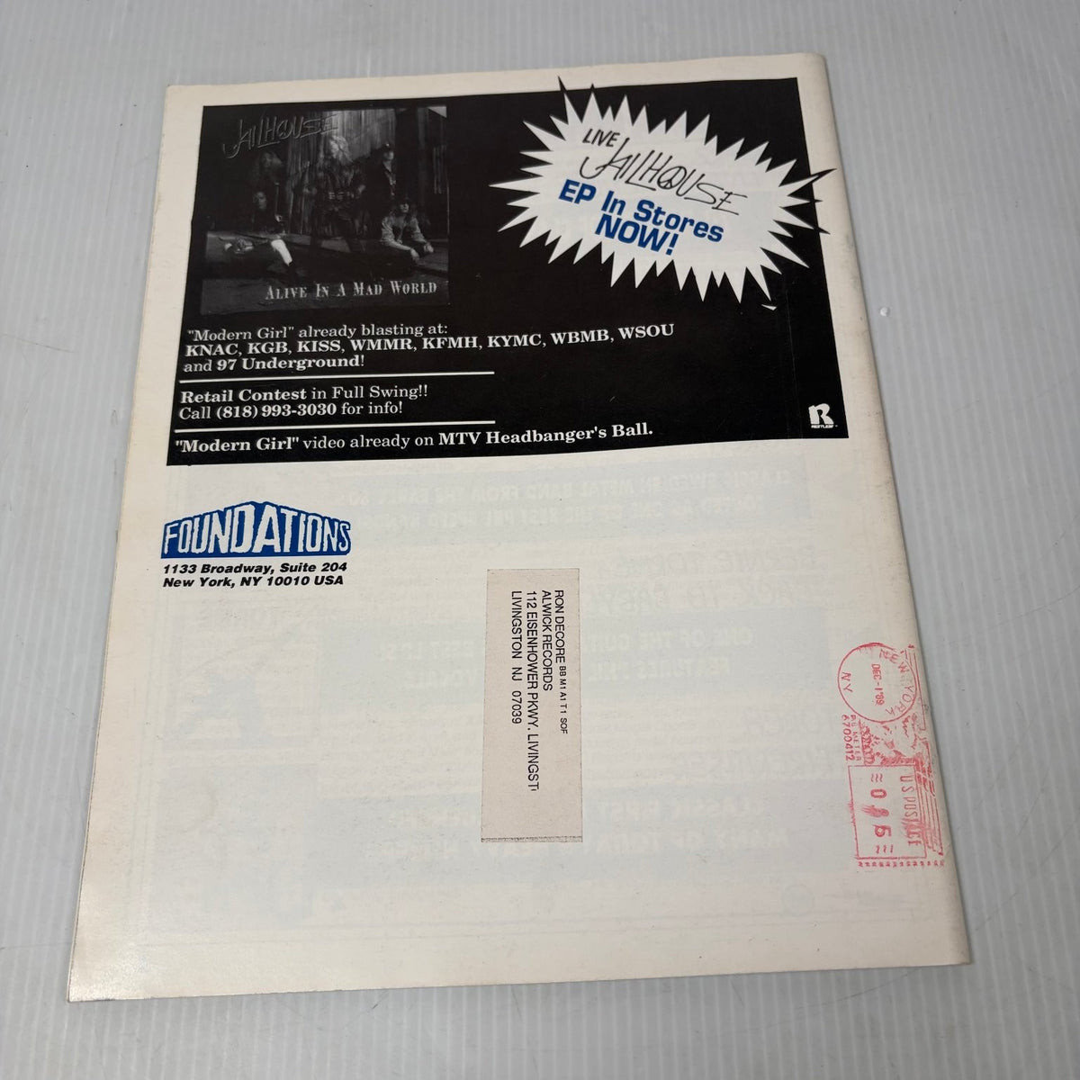 Foundations Magazine December 4 1989 Heavy Metal Tip Sheet Music History
