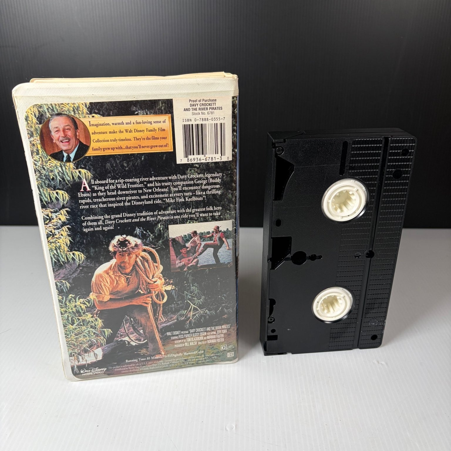 Davy Crockett and the River Pirates VHS 1956 Adventure Walt Disney