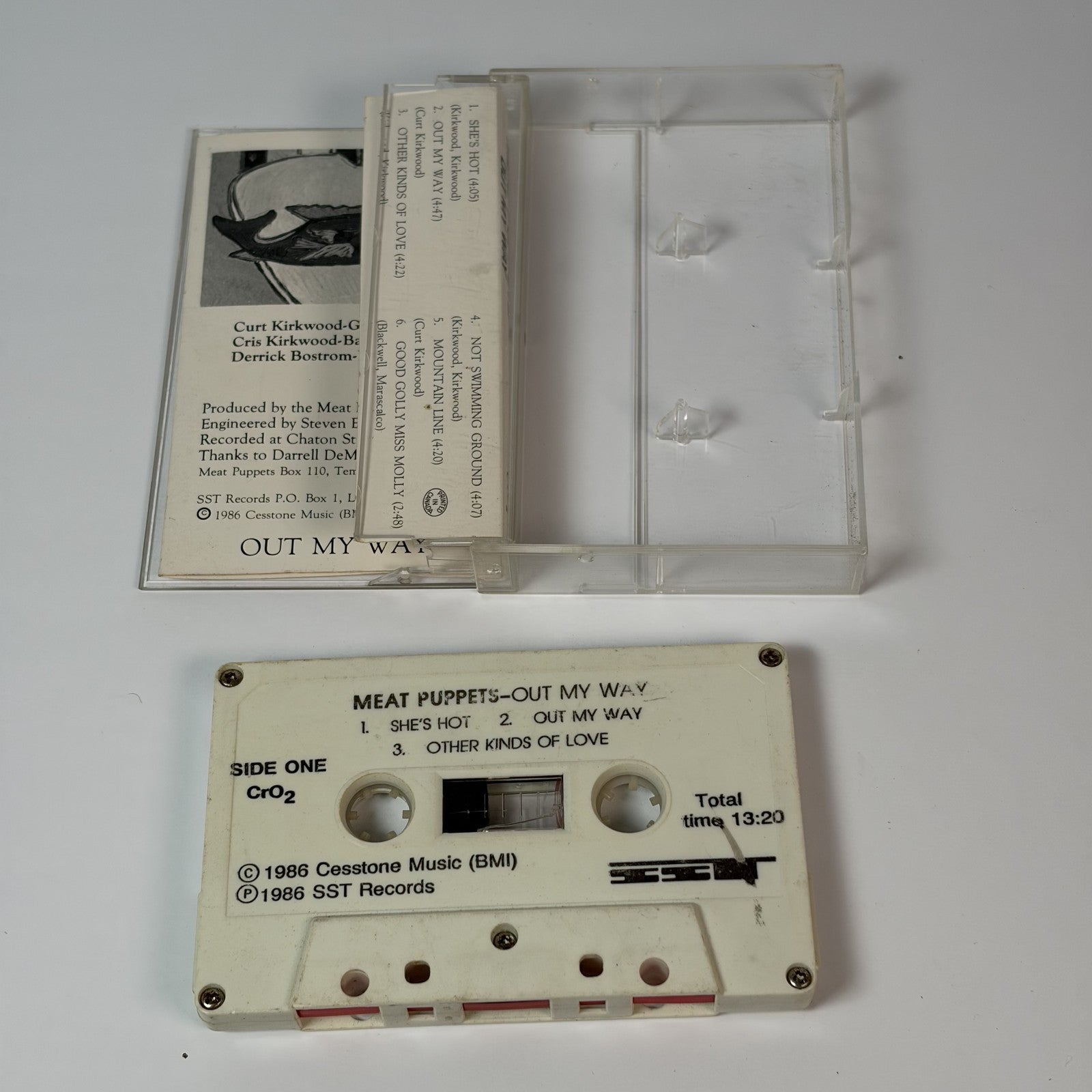 Meat Puppets - Out My Way Cassette Tape SST Records SSTC 049 1986 CrO2 Alt Rock