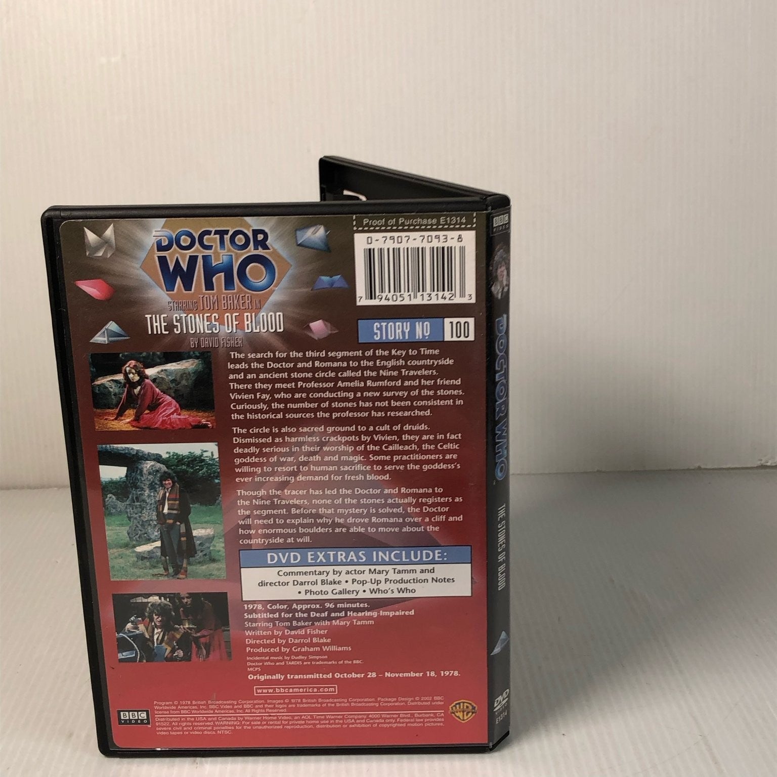 Doctor Who: The Stones of Blood DVD 1978 Tom Baker Key to Time Sci-Fi Series