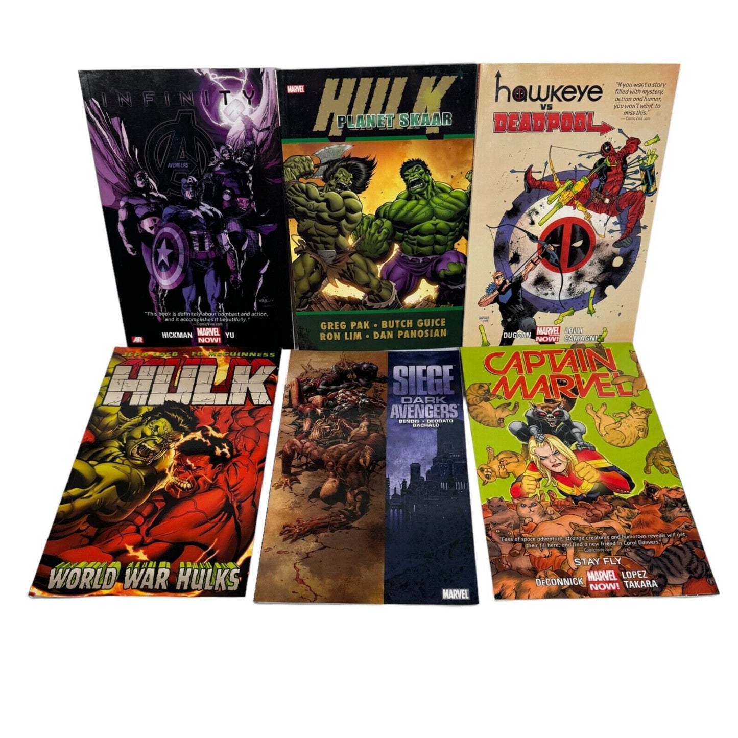 Lot of 7 Marvel Trade Paperback Compilations Hulk, Deadpool, & More Secret Wars