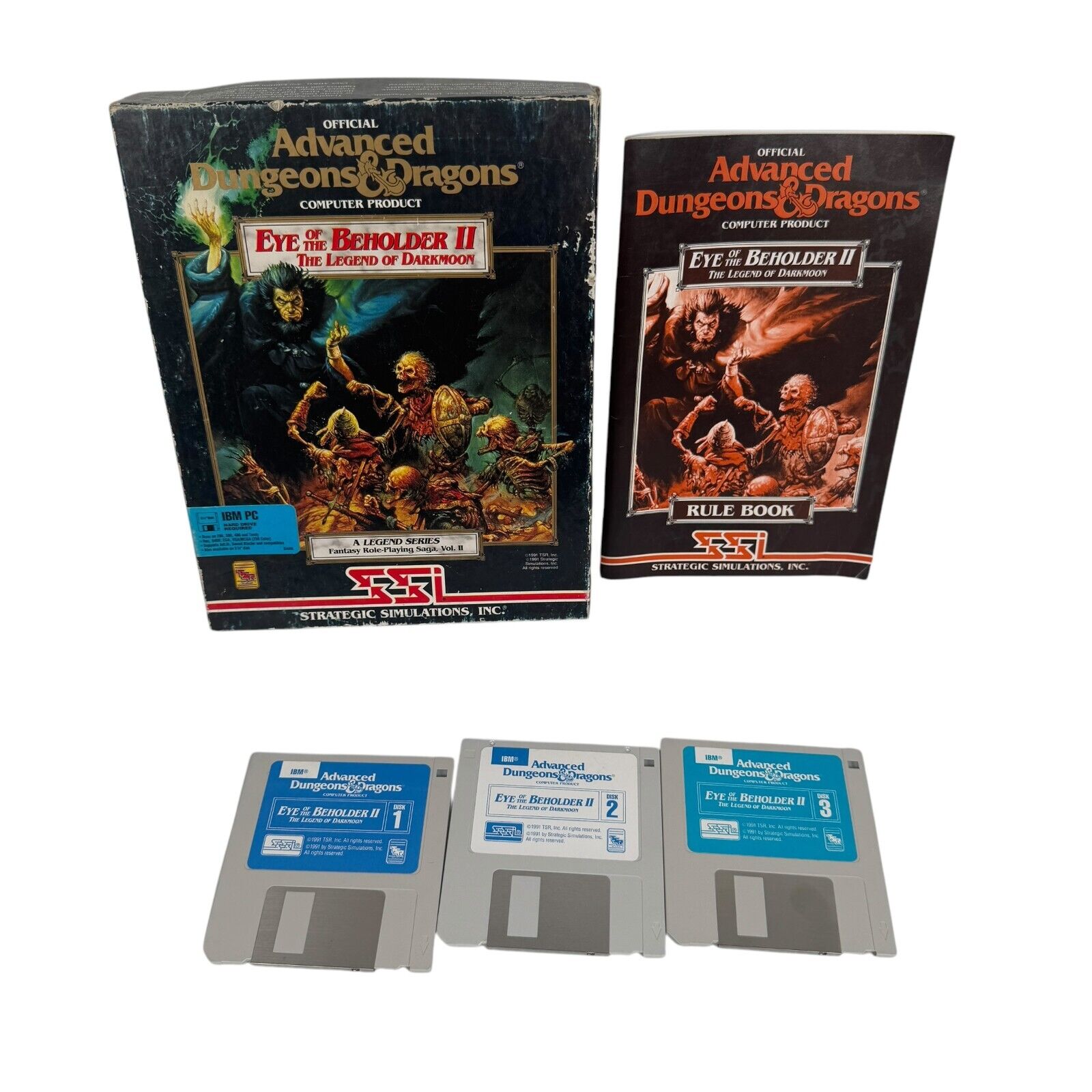 Advanced D&D Eye of the Beholder II The Legend of Darkmoon IBM 3.25" PC Big Box