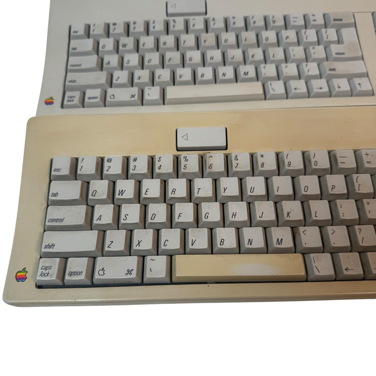 Vintage Apple Extended Keyboard II Lot of 2 Orange Alps ADB No Cables Untested