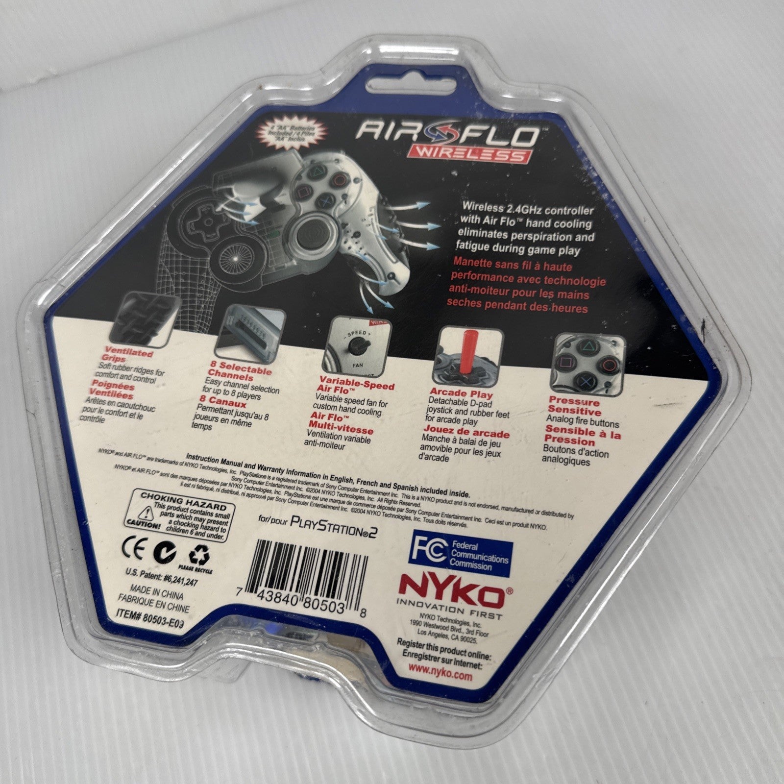 Playstation 2 PS2 Nyko Air Flo Wireless Controller Sealed