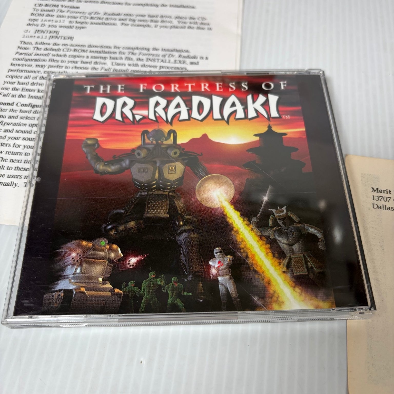 The Fortress of Dr. Radiaki Big Box PC MS-DOS CD-ROM Video Game Complete