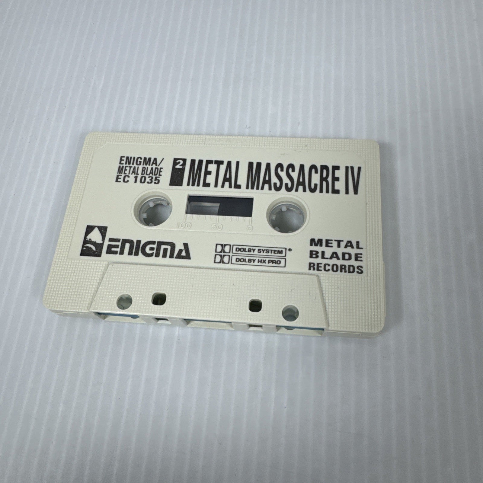 Metal Massacre IV cassette Death Metal Music Enigma Metal Blade Records 1983
