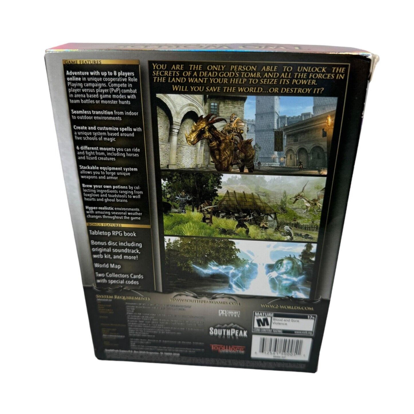 Two Worlds 2 Disk Collectors Edition PC Game With Map Manual & Book