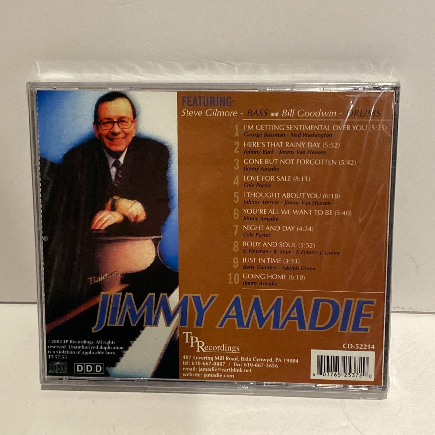 A Salute To Sinatra In A Trio Setting Music Compact Disk By Jimmy Amadie 2007