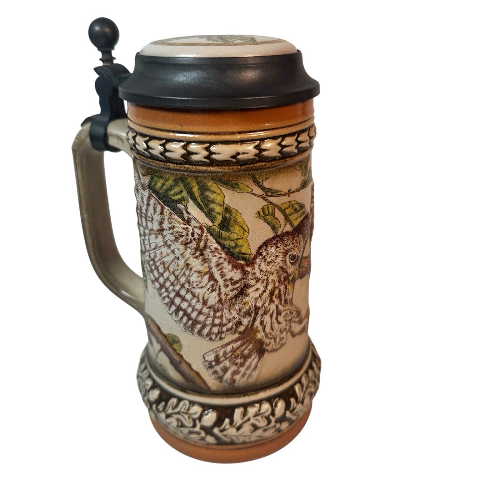 Gerz West Germany Beer Stein With Owls 94% Zinn