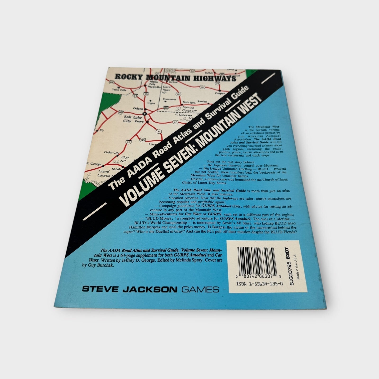 SJG Car Wars AADA Road Atlas & Survival Guide Volume 7 Mountain West