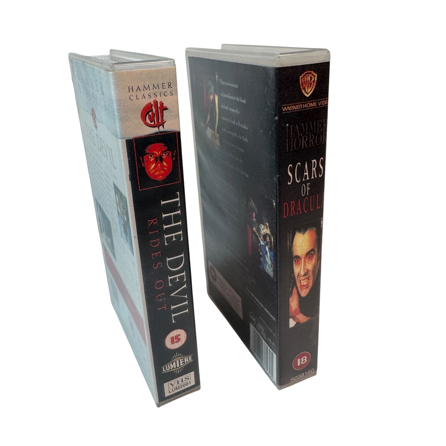 Lot of 2 Horror Hammer Classic VHS The Devil Rides Out Scars of Dracula Import