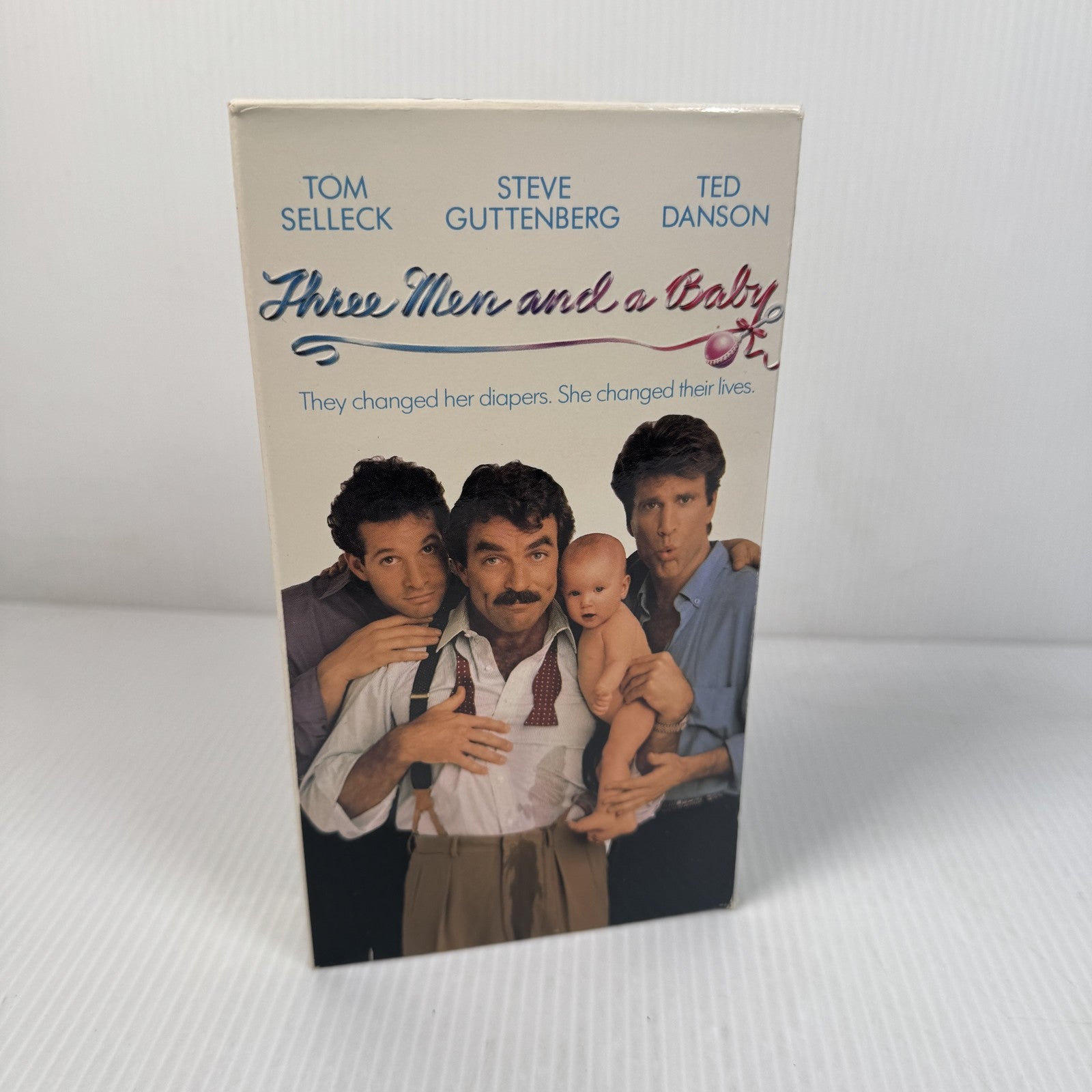 Vintage Three Men and a Baby VHS 1980s Movie Tom Selleck Steve Guttenberg Comedy