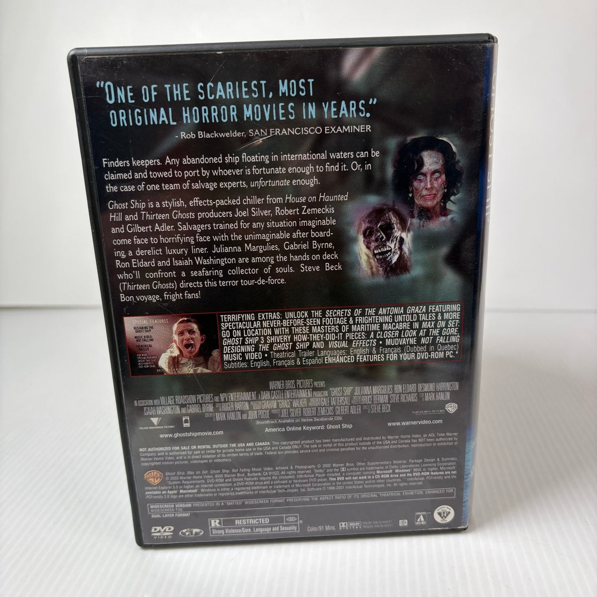 Ghost Ship DVD 2002 Widescreen Edition Steve Beck Horror Film