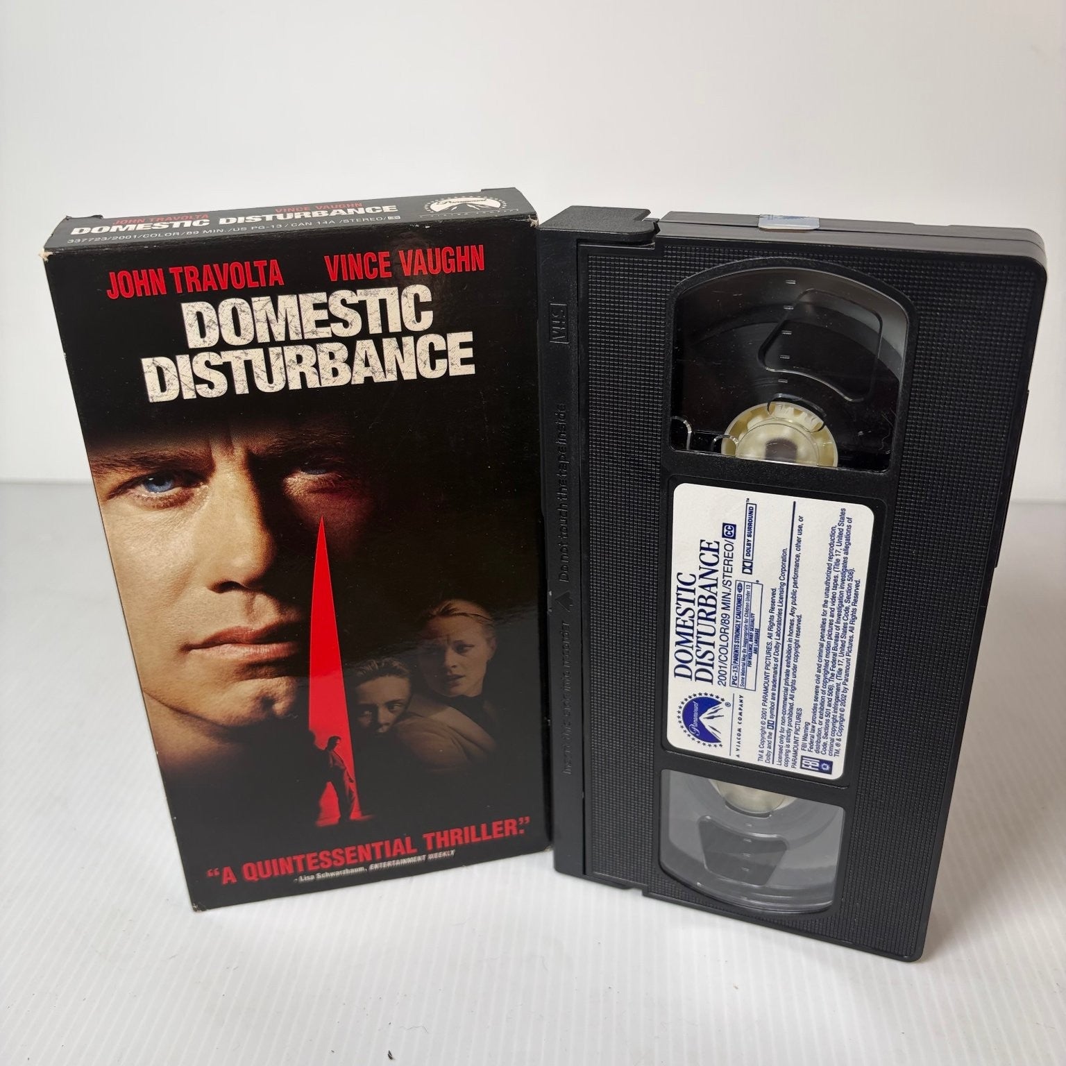Domestic Disturbance VHS 2001 Suspense Thriller John Travolta Paramount