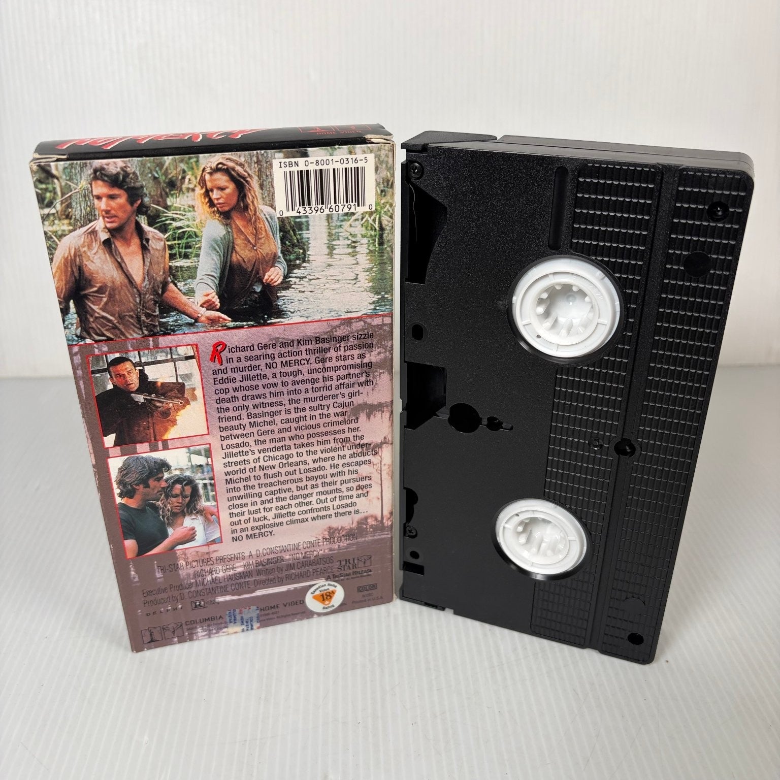 No Mercy VHS 1986 Action Thriller Richard Gere Kim Basinger Columbia Pictures