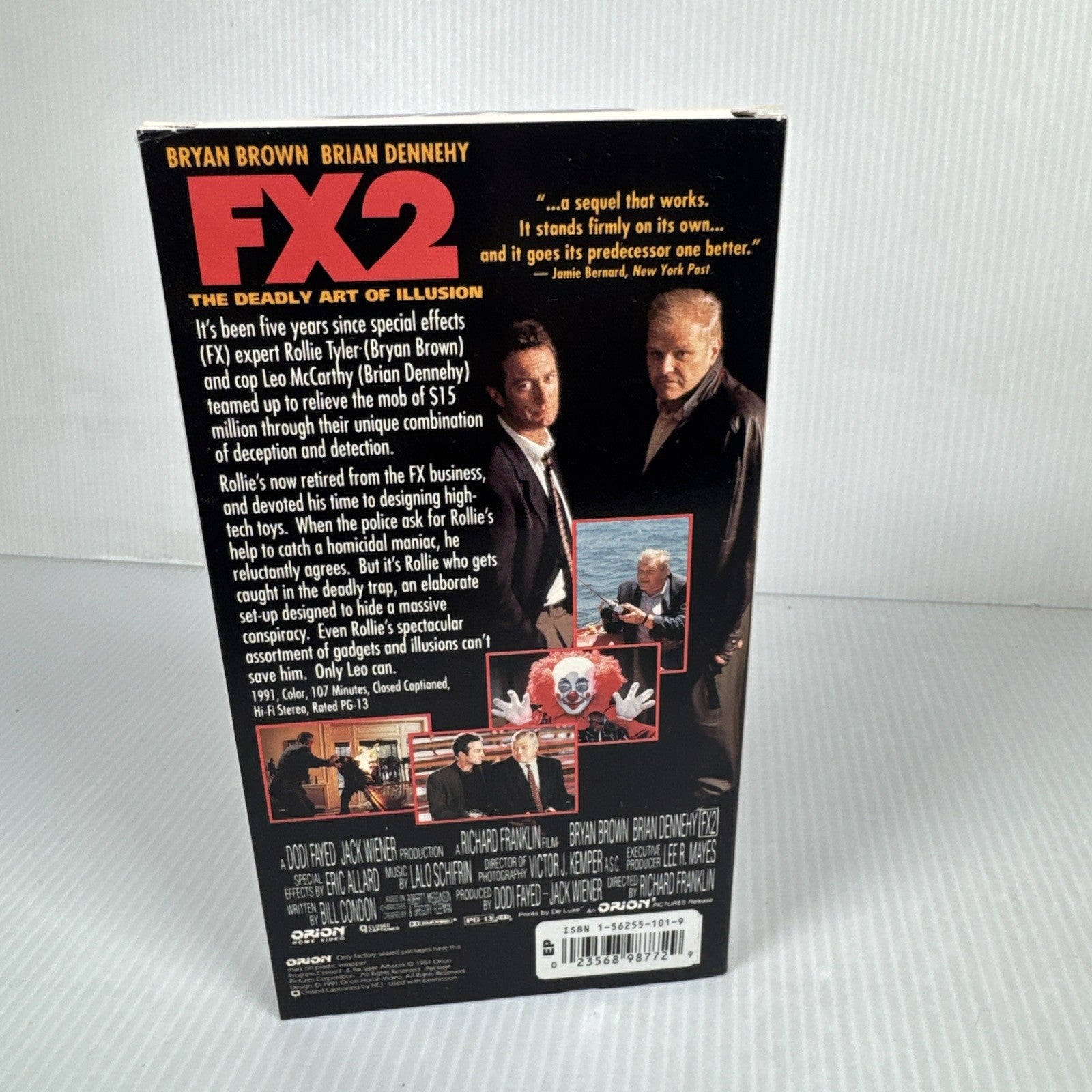 FX2 - The Deadly Art of Illusion (VHS, 1991) Orion Release EP Mode Brian Dennehy