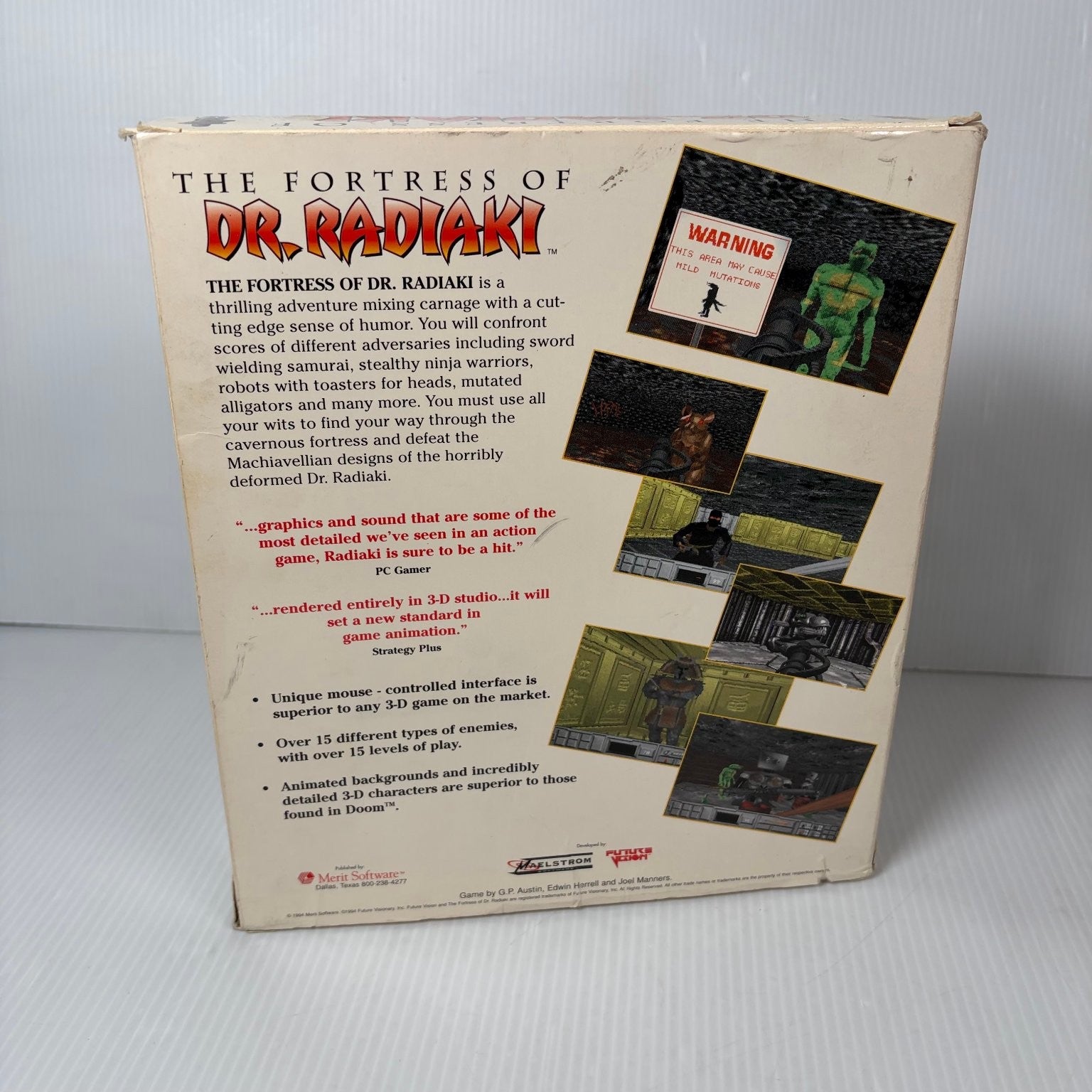 The Fortress of Dr. Radiaki Big Box PC MS-DOS CD-ROM Video Game Complete