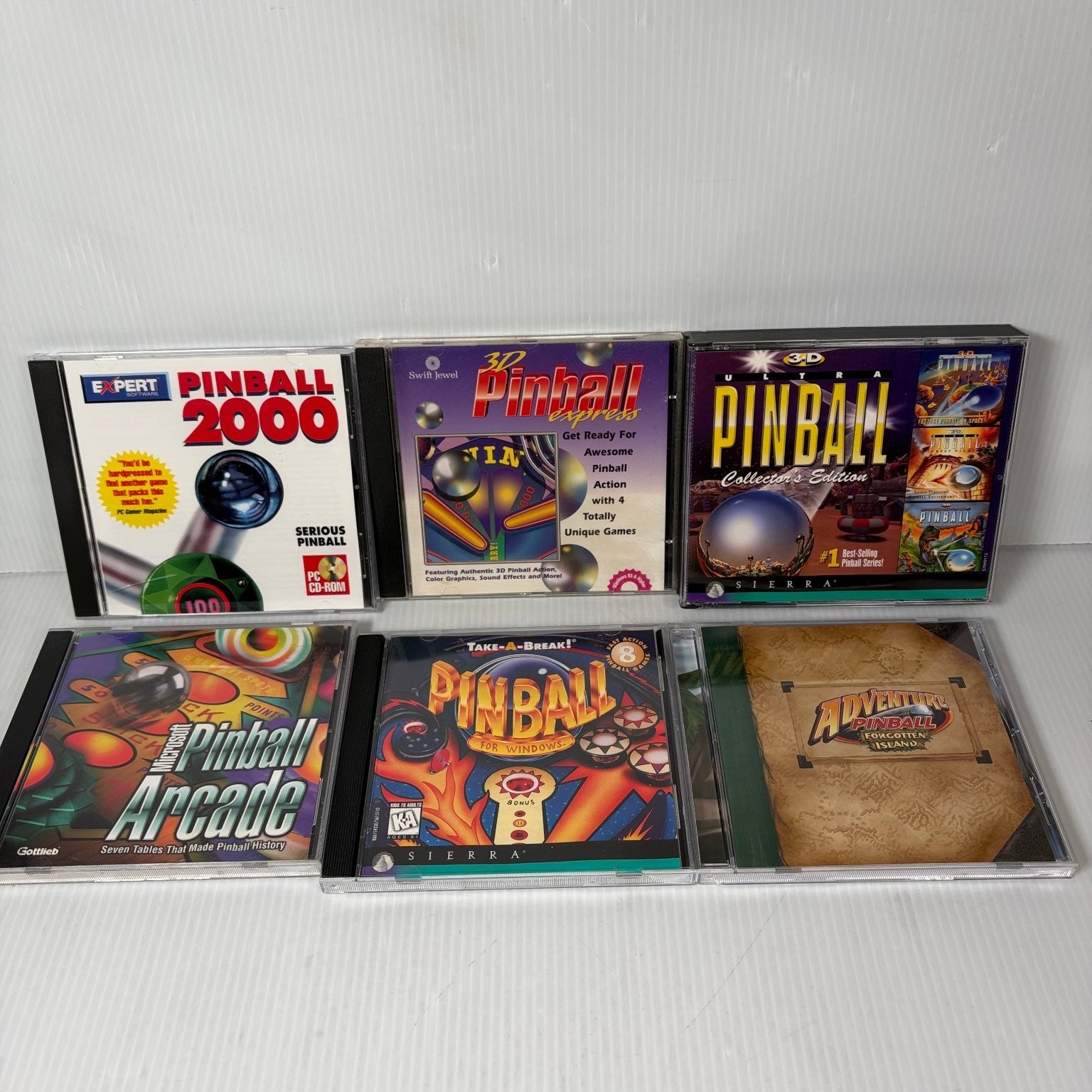 Lot of 6 Retro PC Pinball Games w/ 3D Ultra Pinball Collector's Edition & More