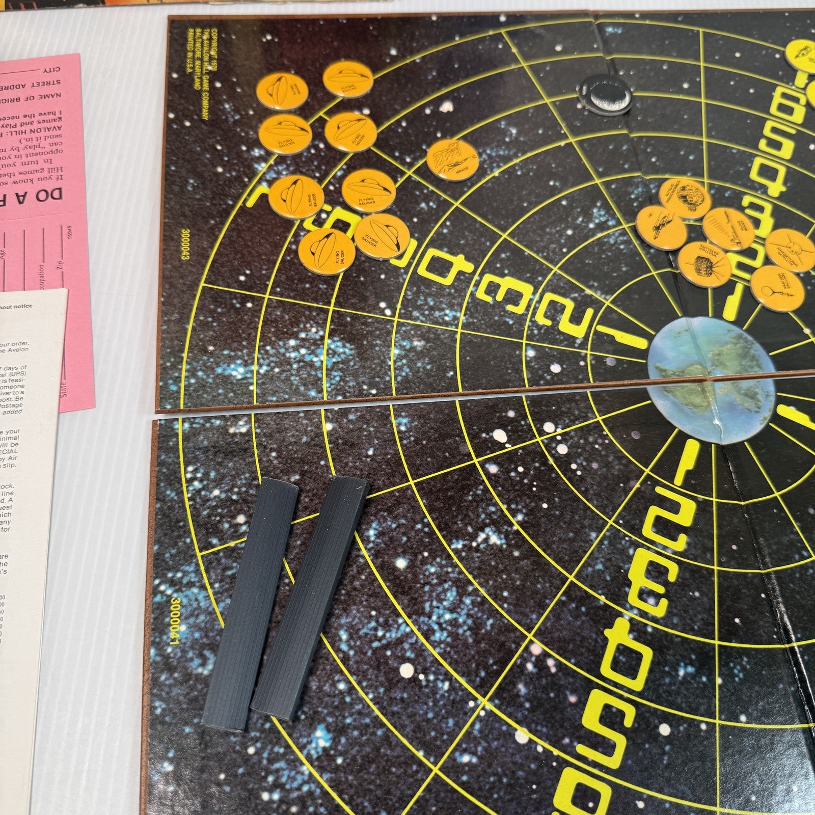 Vintage 1976 UFO Game Avalon Hill Board Game Complete Set Rare Close Encounters
