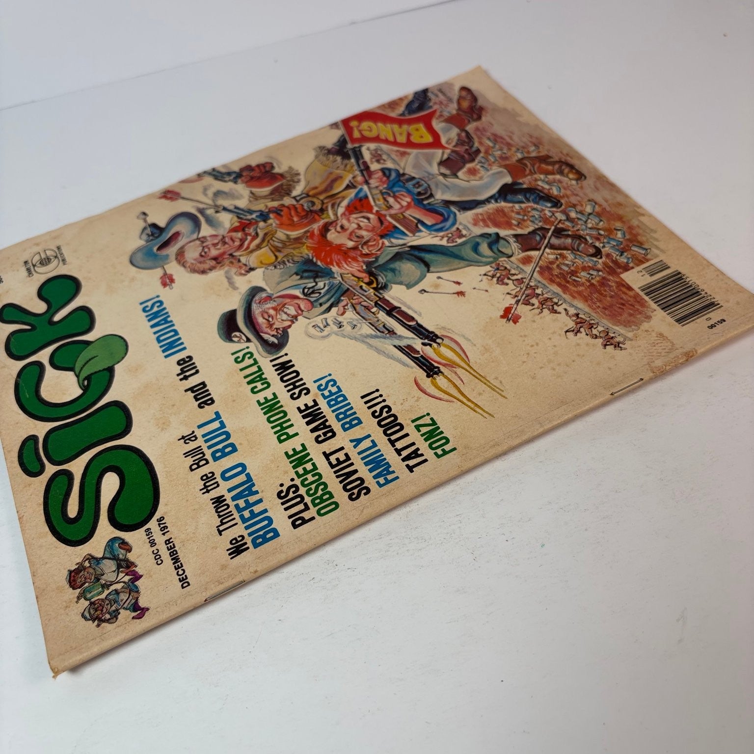 Sick Magazine December 1976 Buffalo Bill Indians Fonz Parody Humor
