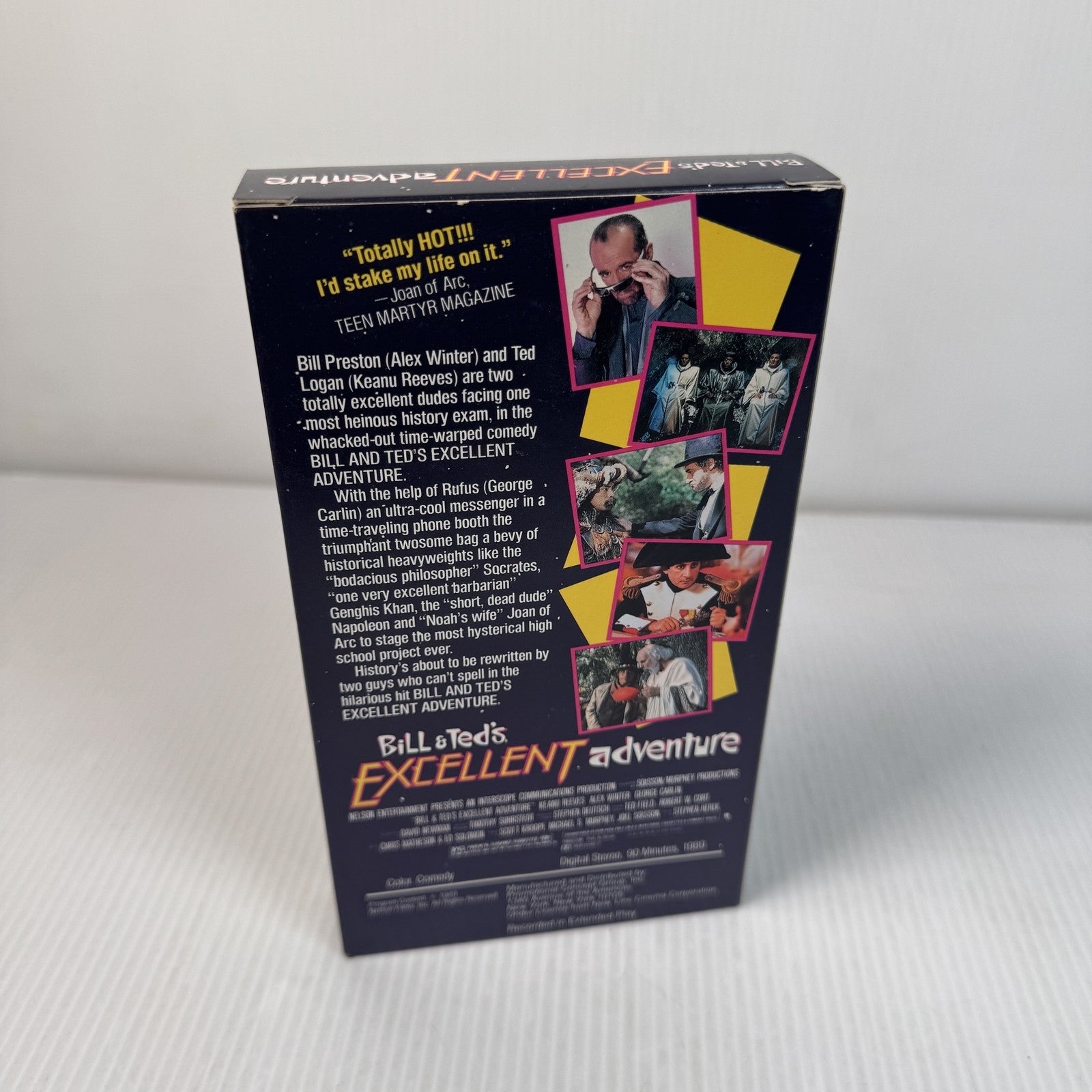 Vintage Bill & Ted's Excellent Adventure VHS 1989 Keanu Reeves Comedy Sci-Fi Mov