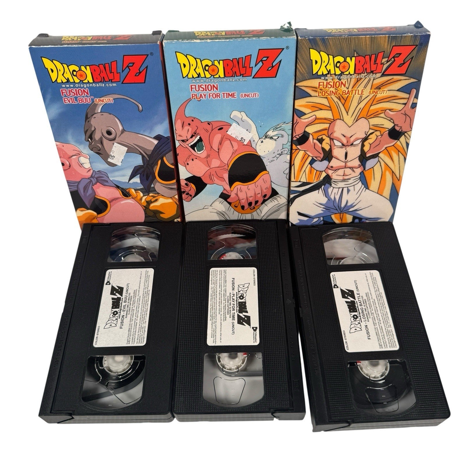 Dragon Ball Z FUSION Saga VHS Complete Set UNCUT Rare Collectible DBZ Tape