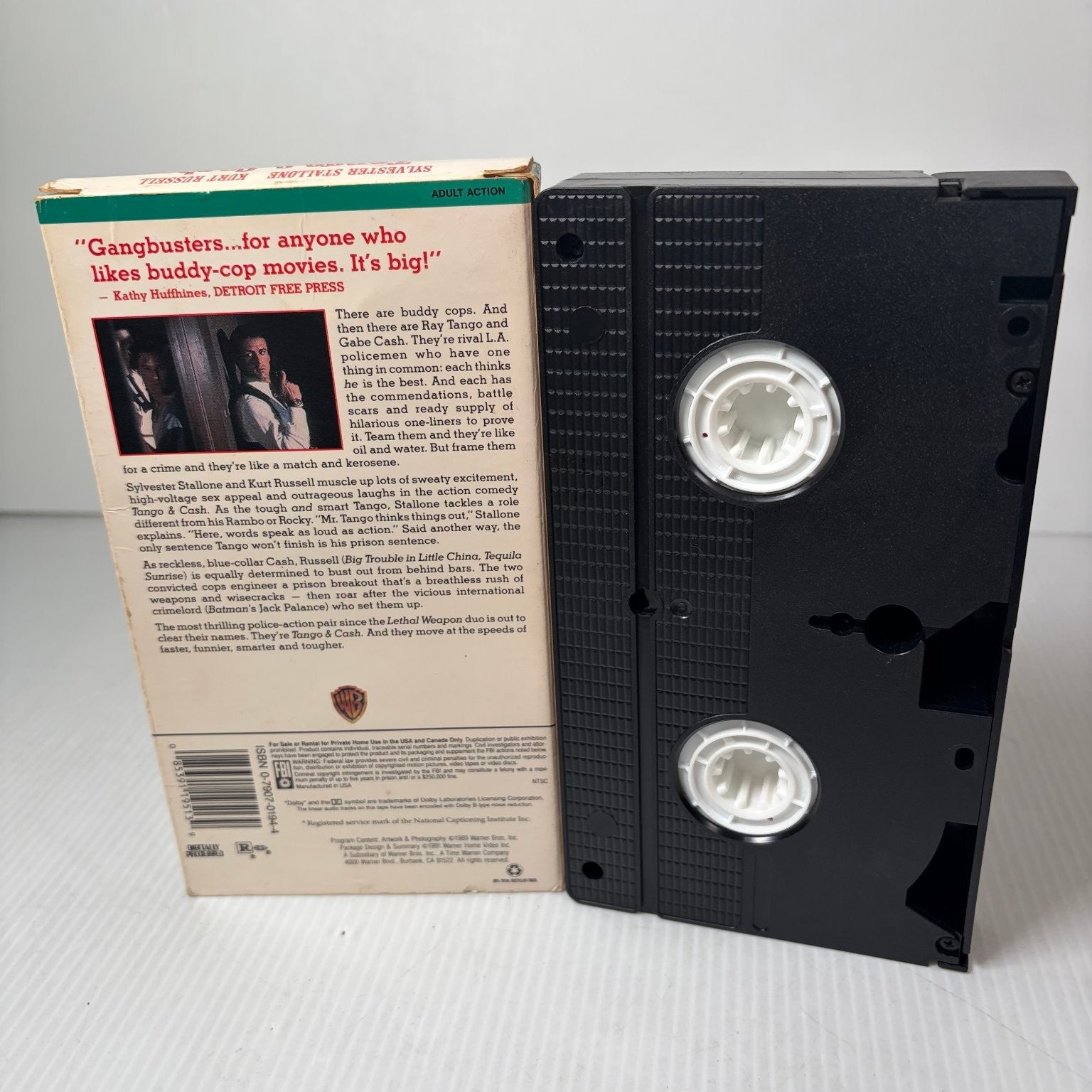 Tango & Cash VHS 1989 Action Comedy Sylvester Stallone Warner Home Video