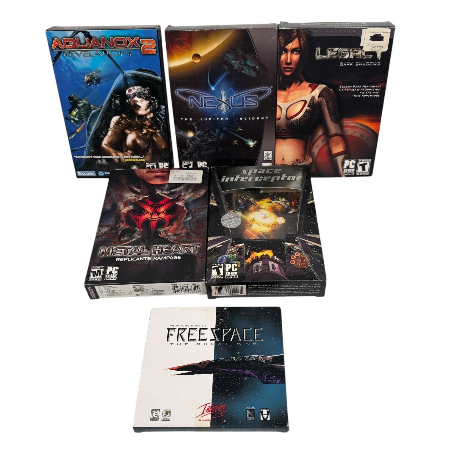 Lot of 6 Sci-fi Futuristic PC Games in Retail Boxes