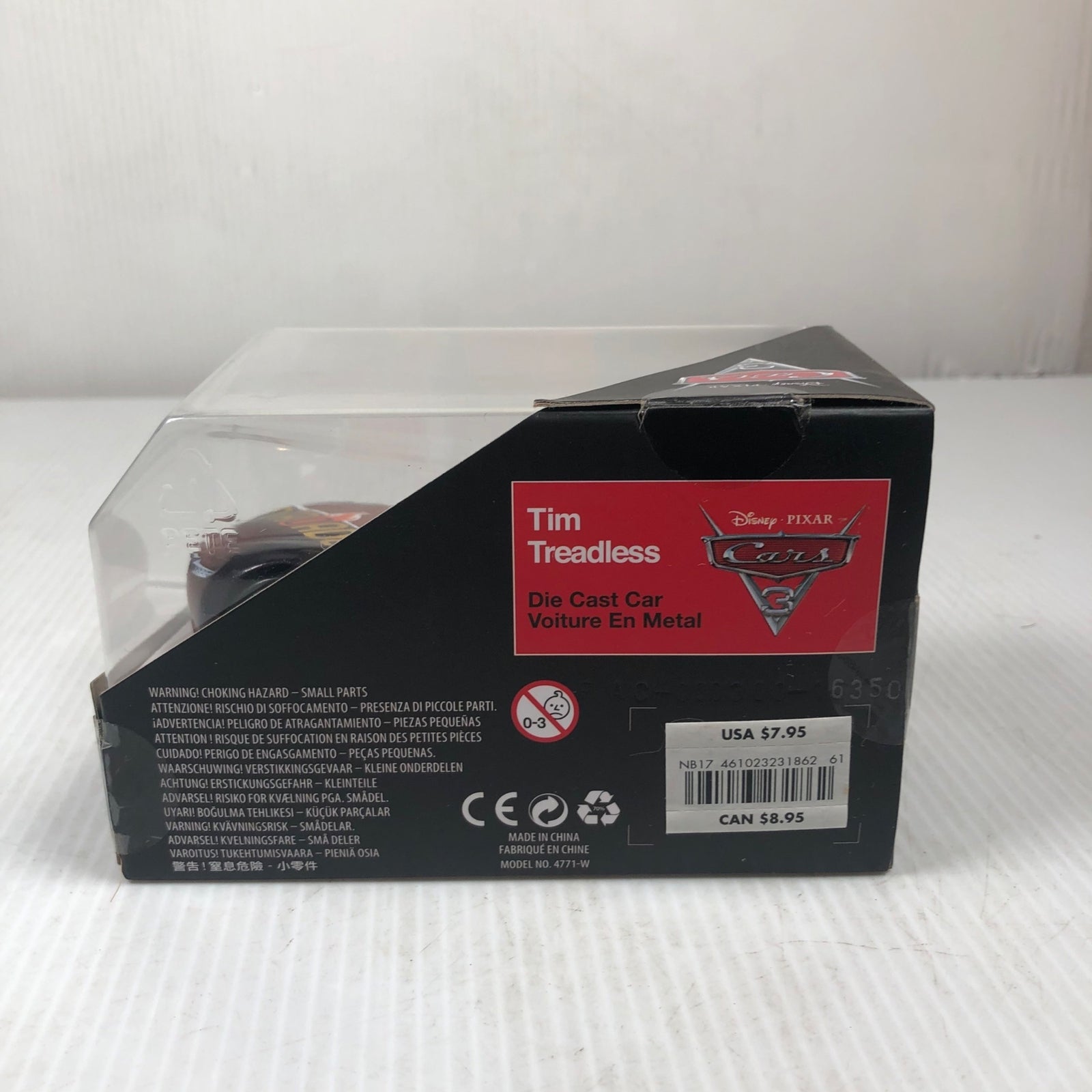 Pixar Cars 3 Tim Treadless Die-Cast Car Toy Model 1:43 Disney Store Exclusive