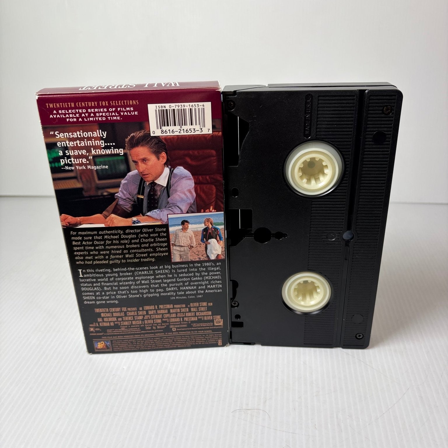 Wall Street VHS 1993 Drama Michael Douglas Oliver Stone Fox Video