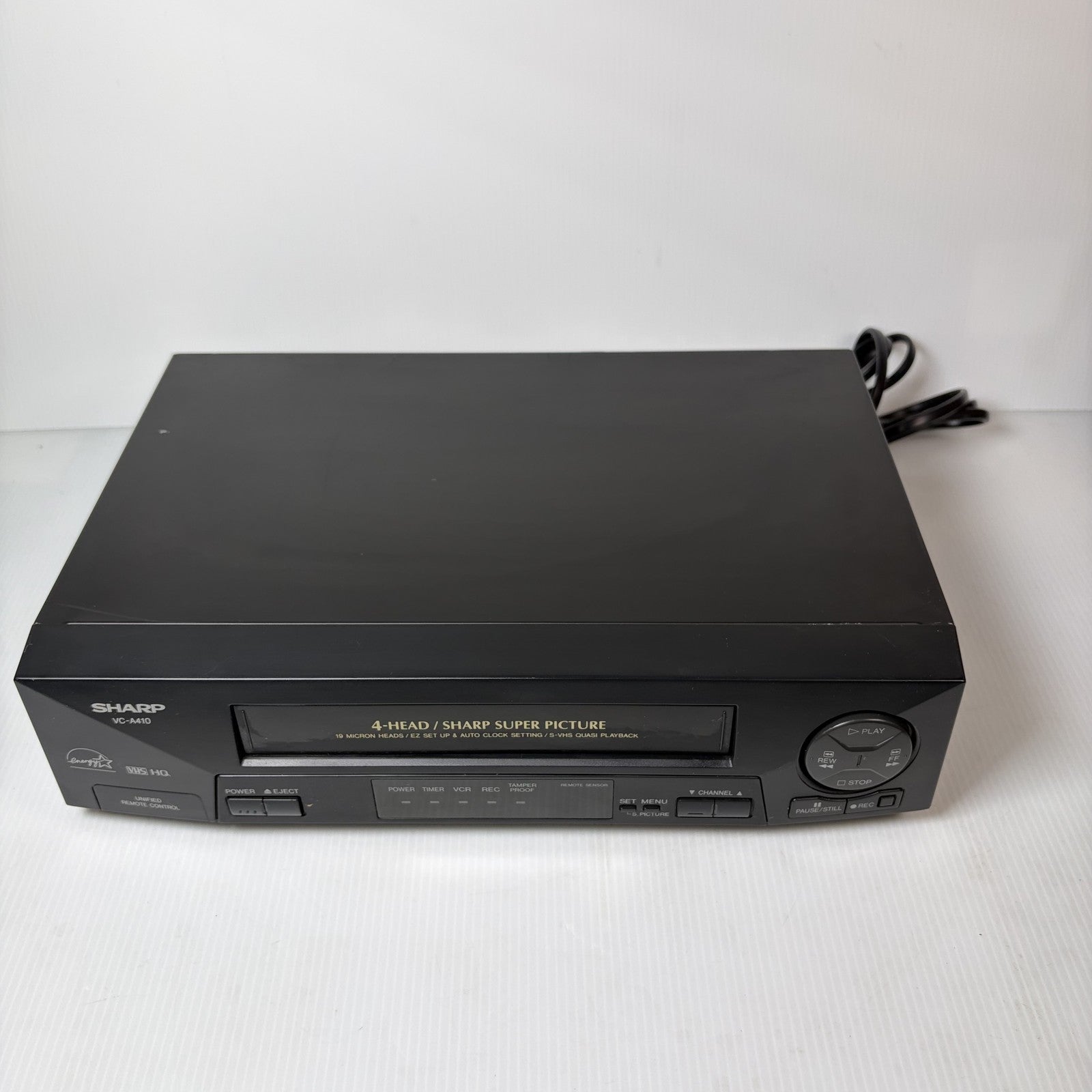 SHARP VC-A410U 4-Head VHS HQ VCR Player Recorder S-VHS Quasi Playback