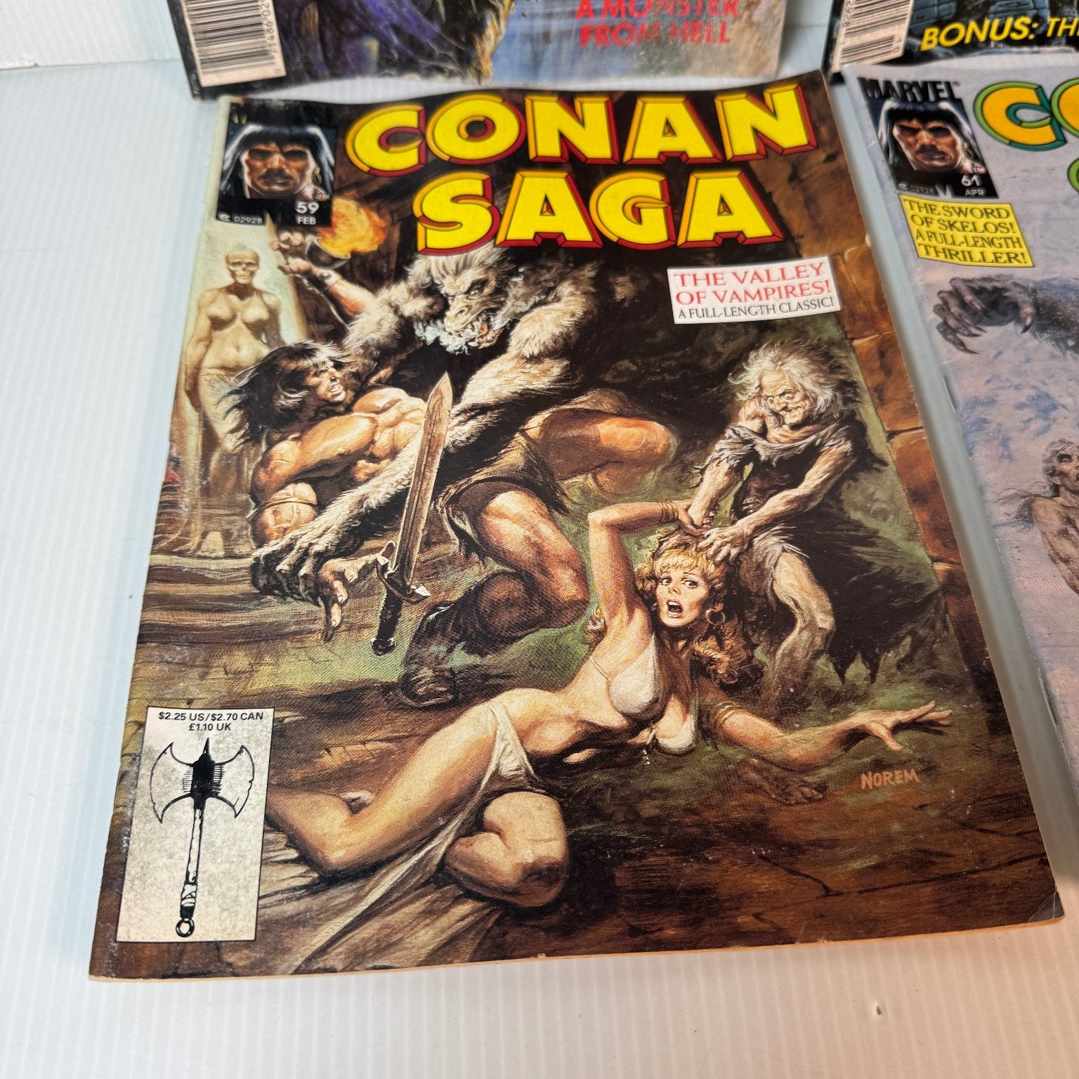 Conan Saga #59 61 67 68 Marvel Comic Book 1987 Vintage