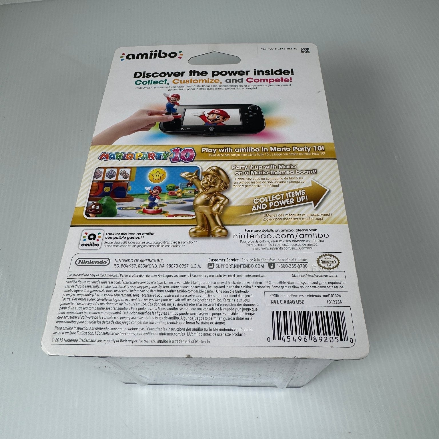 Nintendo Super Mario Gold Edition Mario Amiibo Figure Compatible with Switch Wii
