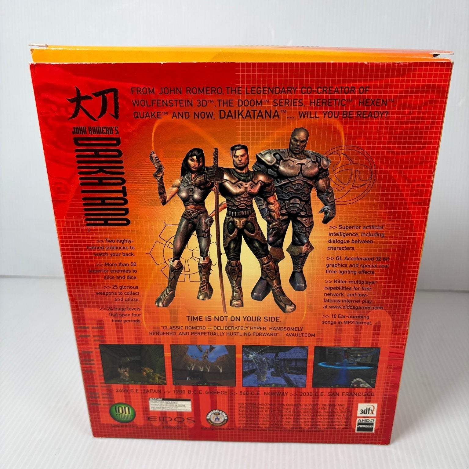John Romero's Daikatana Big Box PC CD-ROM First Person Shooter Game Complete