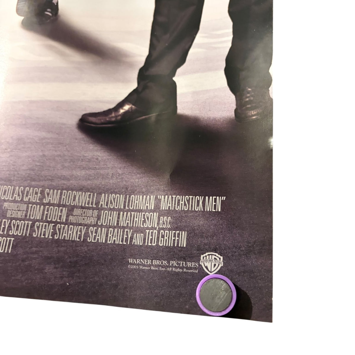 Matchstick Men 2003 Promotional Movie Poster Nicolas Cage Sam Rockwell 25"x17"