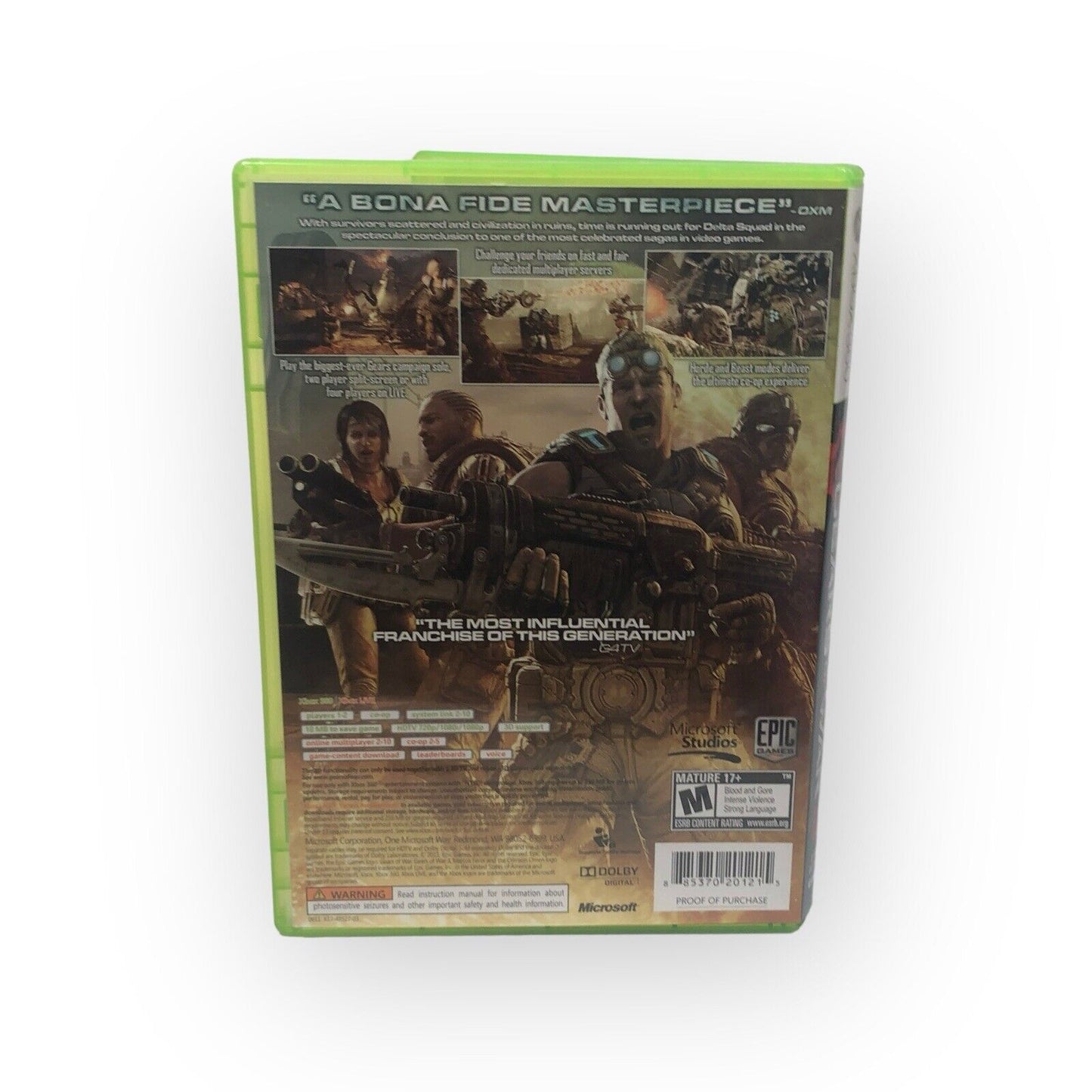 Gears of War 3 (Microsoft Xbox 360) Complete w/ Manual Tested