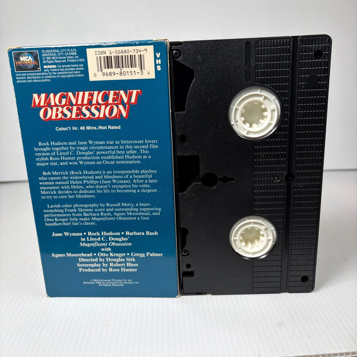Magnificent Obsession VHS 1954 Drama Romance MCA Universal