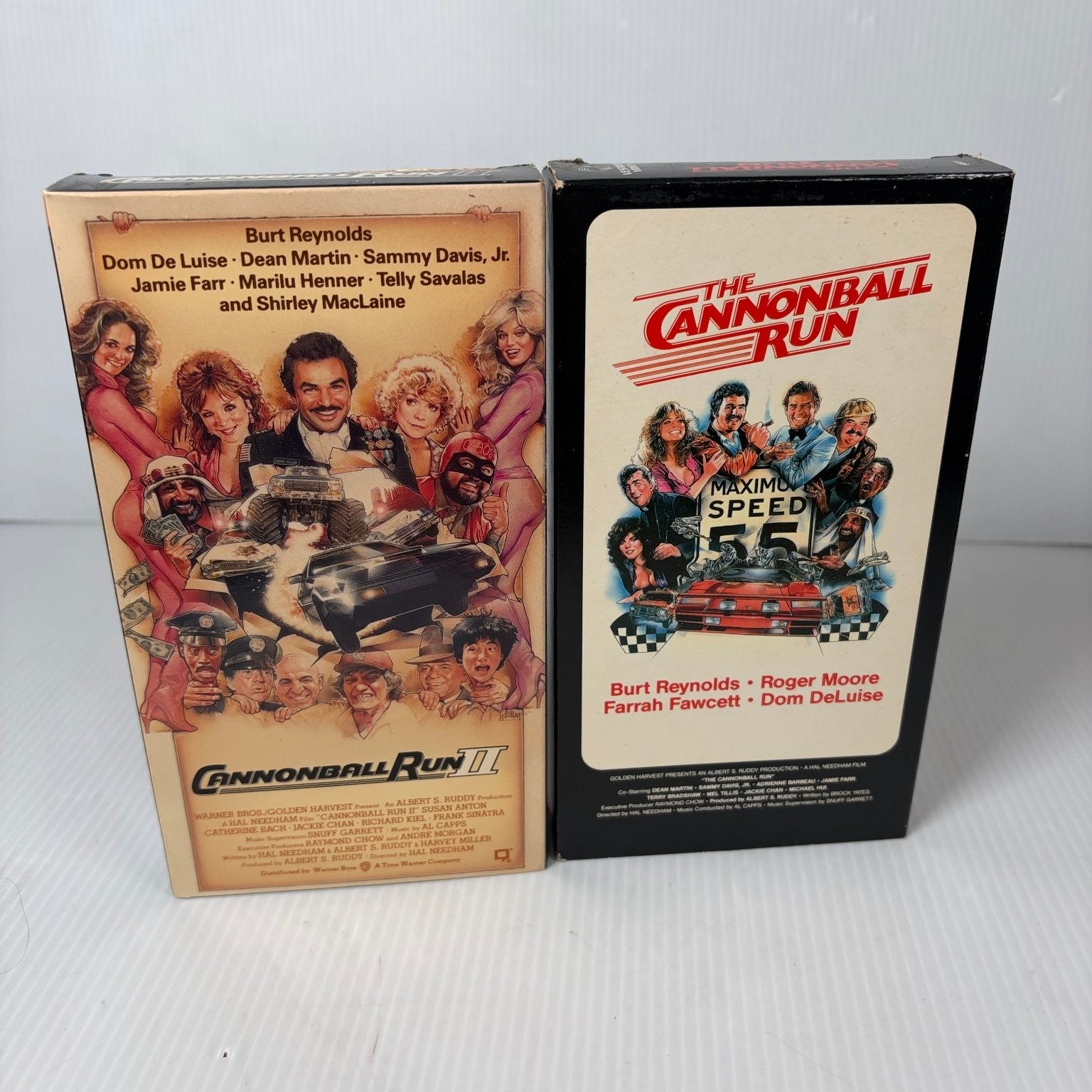 Cannonball Run 1 & 2 VHS 1981 1984 Comedy Action Hal Needham Vestron Warner