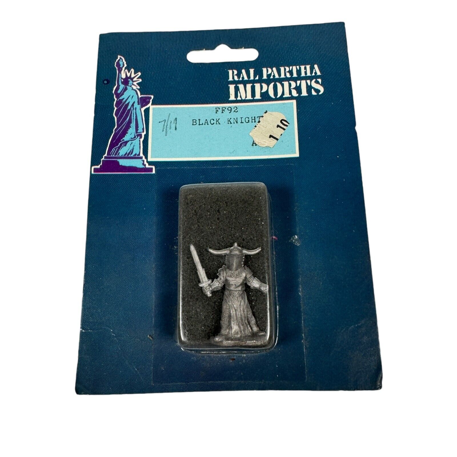 Ral Partha Imports Black Night FF92 Lead Minifigure in Blister Pack