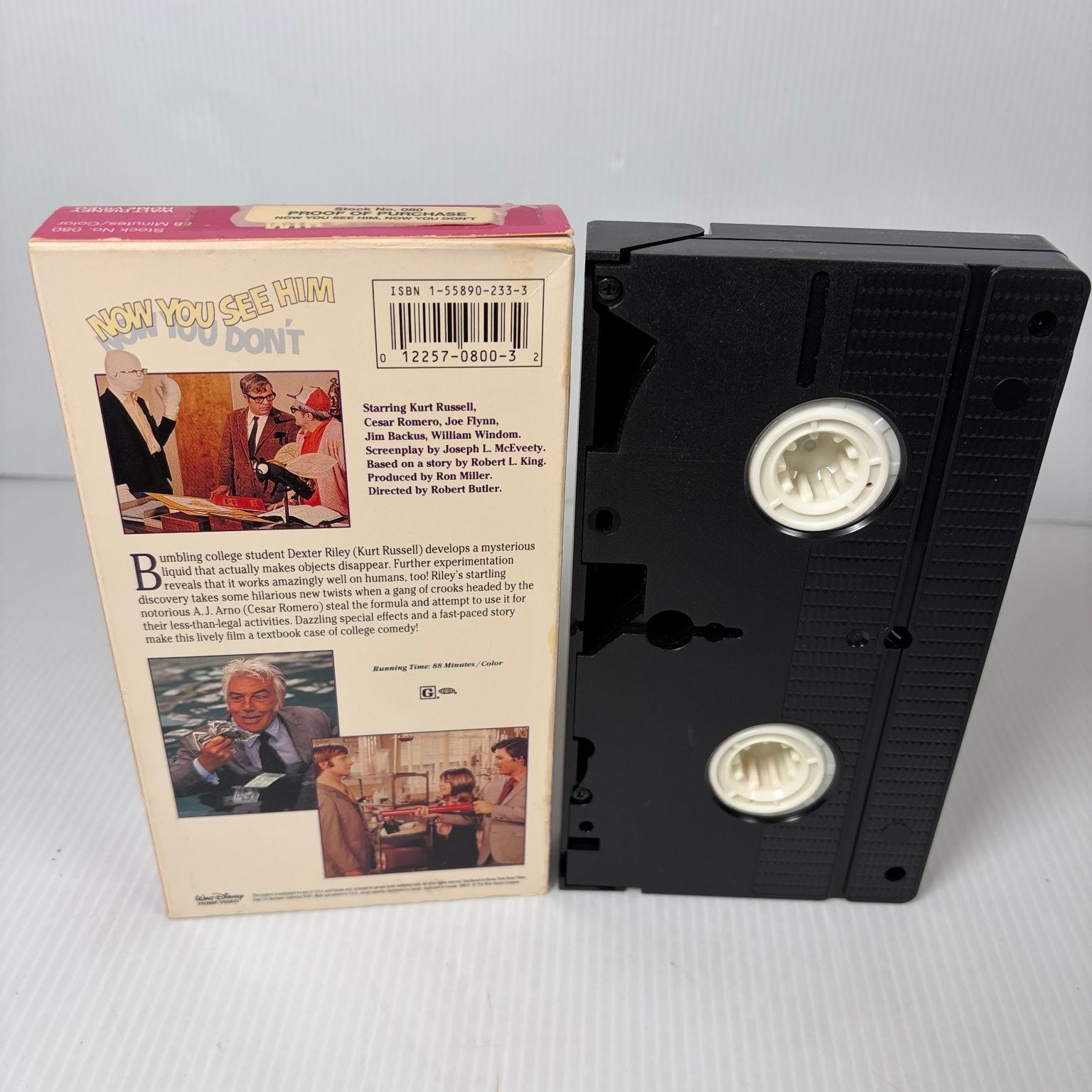 Now You See Him, Now You Don't VHS 1972 Disney Comedy Kurt Russell