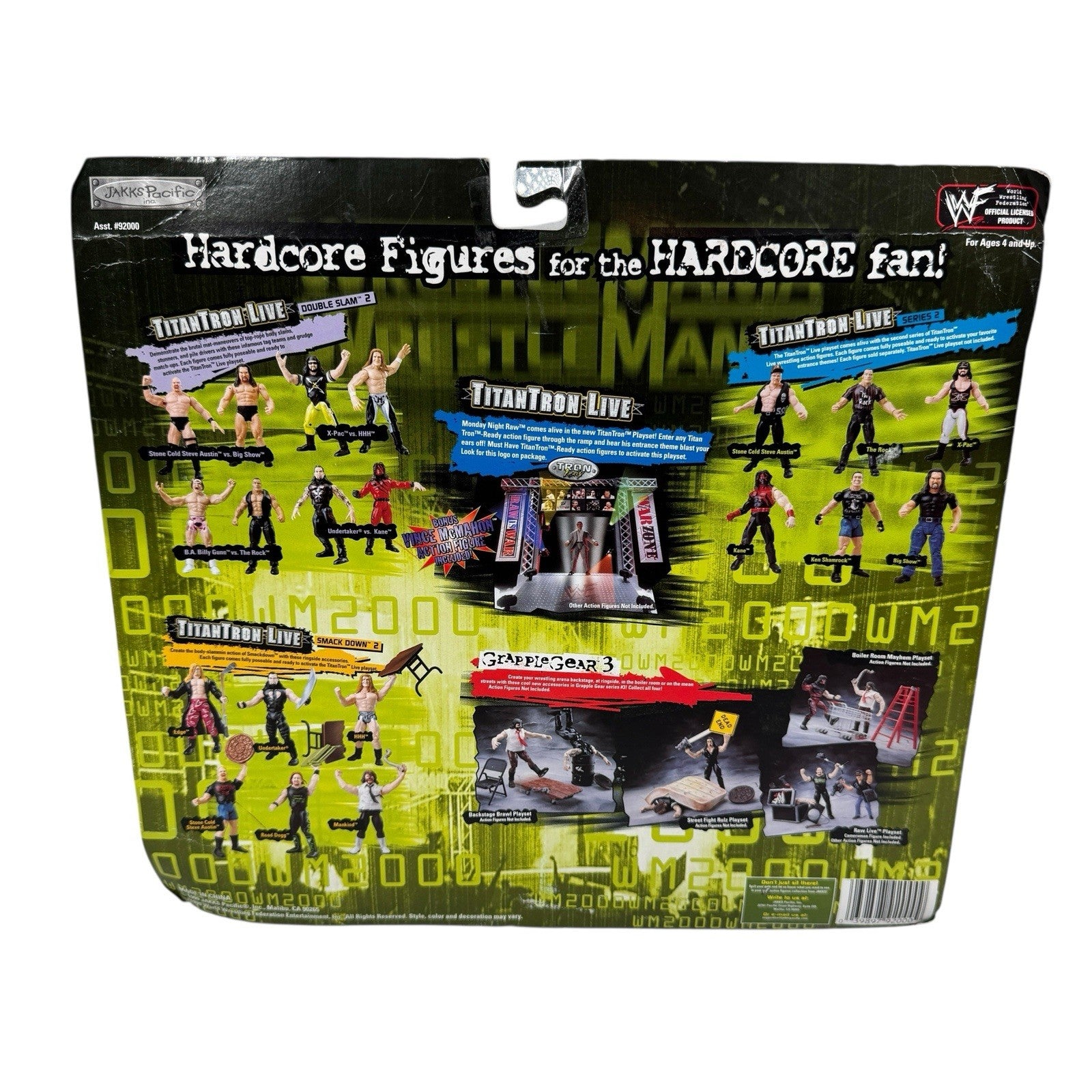 WWF JAKKS WrestleMania 2000 TitanTron Live The Rock & Billy Gunn Double Slam S2