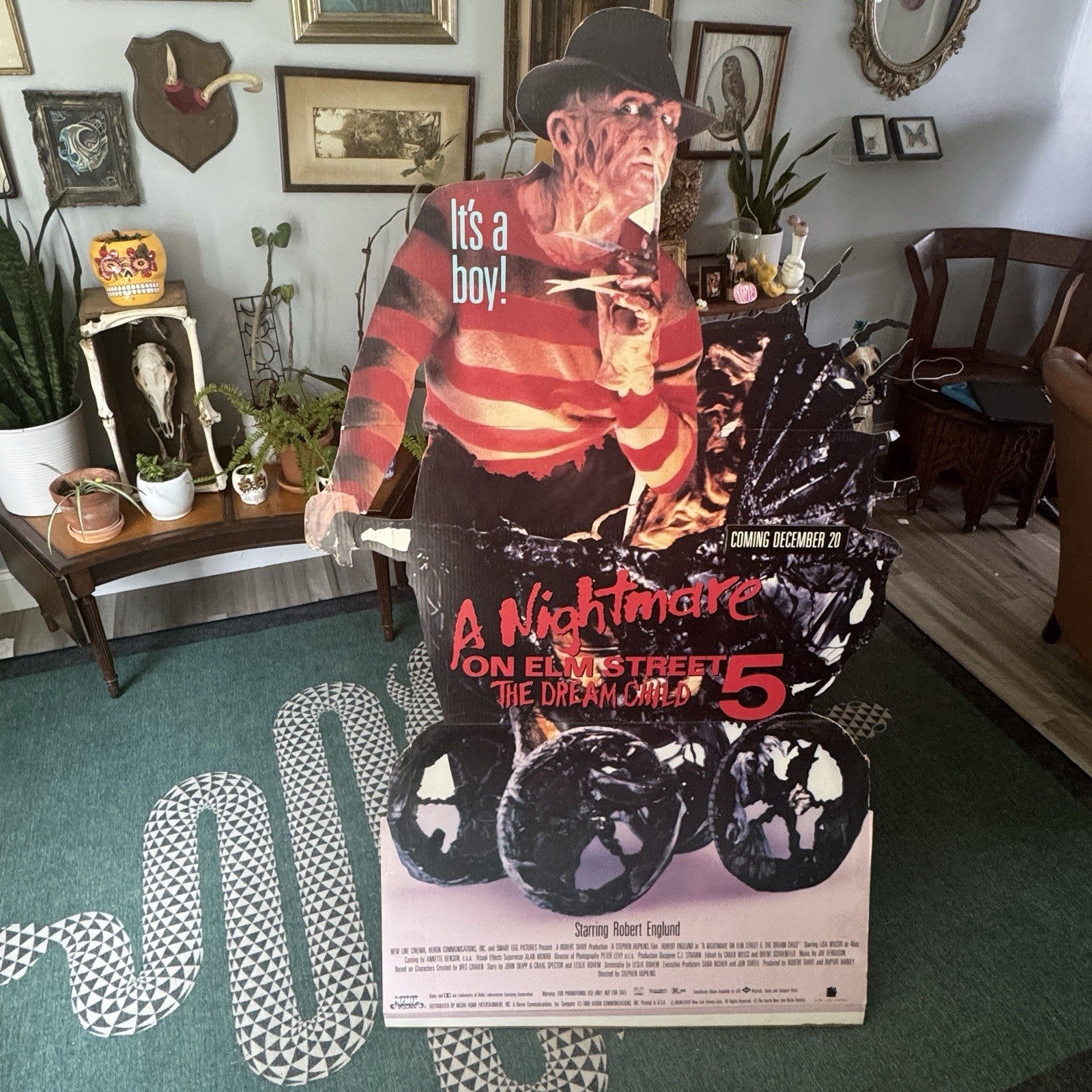 Vintage Nightmare On Elm Street 5 The Dream Child Freddy Krueger Standee Display