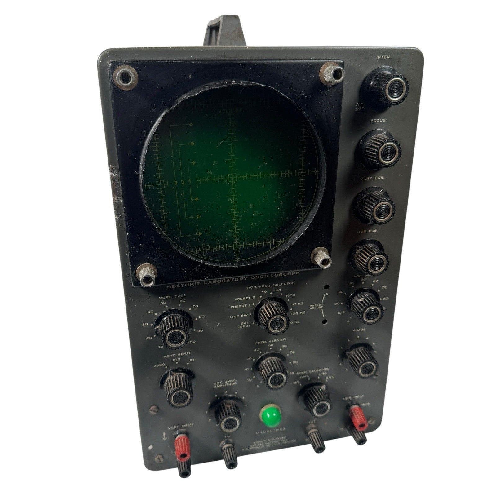 Vintage Heath Laboratory Oscilloscope Model 10-30 AS IS For Parts Or Repair