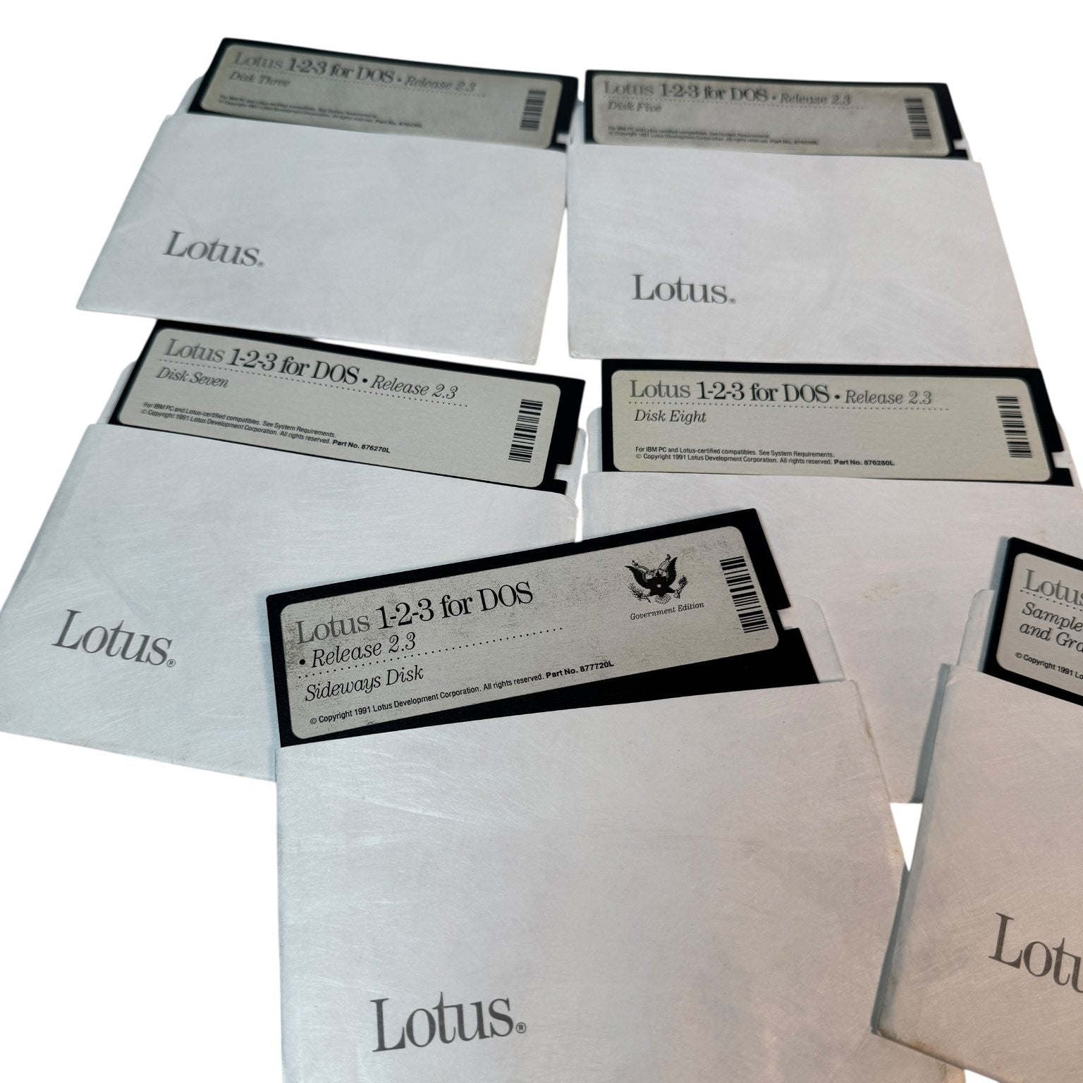 Lotus 1-2-3 for DOS Release 2.3 Vintage PC Spreadsheet Program 10 Disks