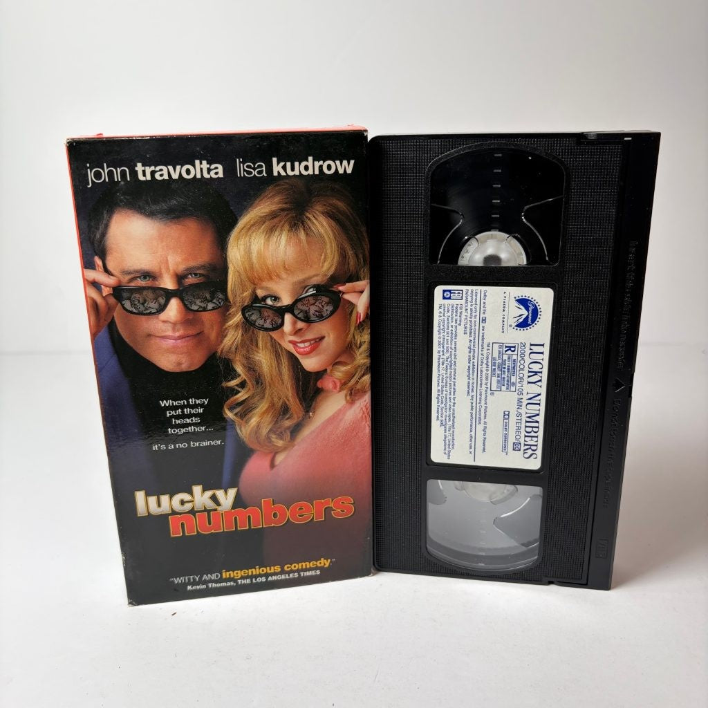 Lucky Numbers VHS John Travolta Lisa Kudrow Nora Ephron Comedy 2000 Paramount