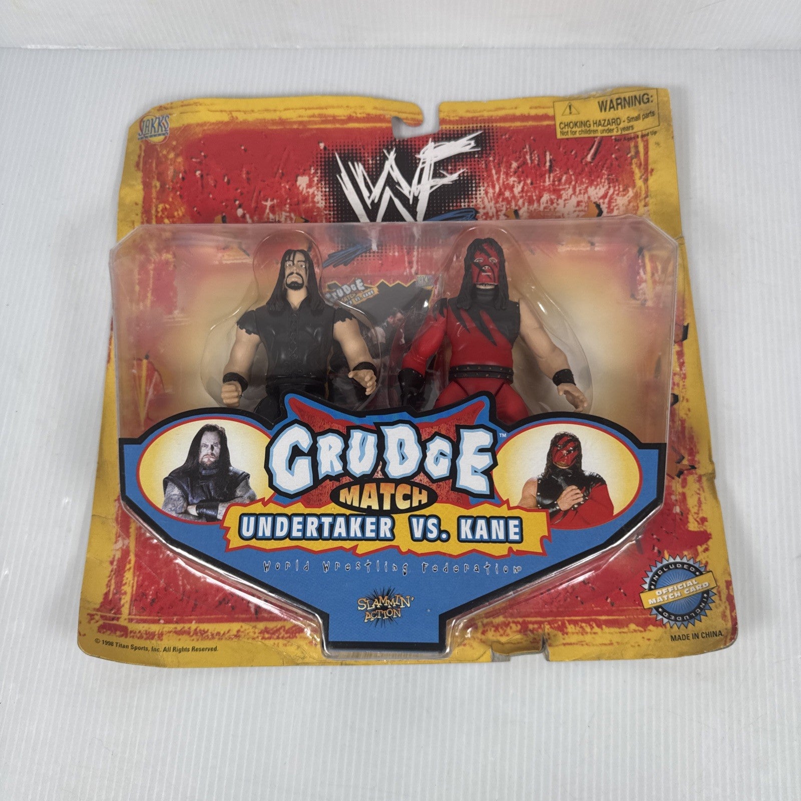 1998 Jakks WWF Grudge Match UNDERTAKER vs KANE action figure 2-PACK
