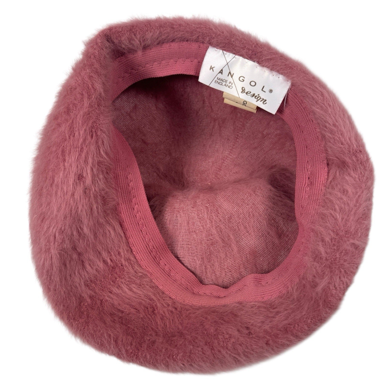 Kangol Furgora Pink Angora Fuzzy Flat Cap Hat OS One Size Fits All Stretch