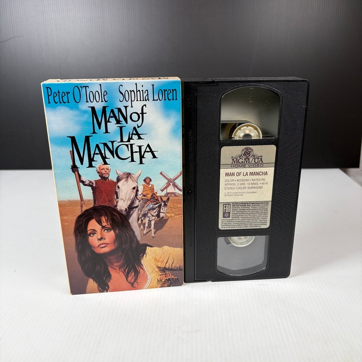 Man of La Mancha VHS 1972 Musical Drama Original MGM/UA Home Video