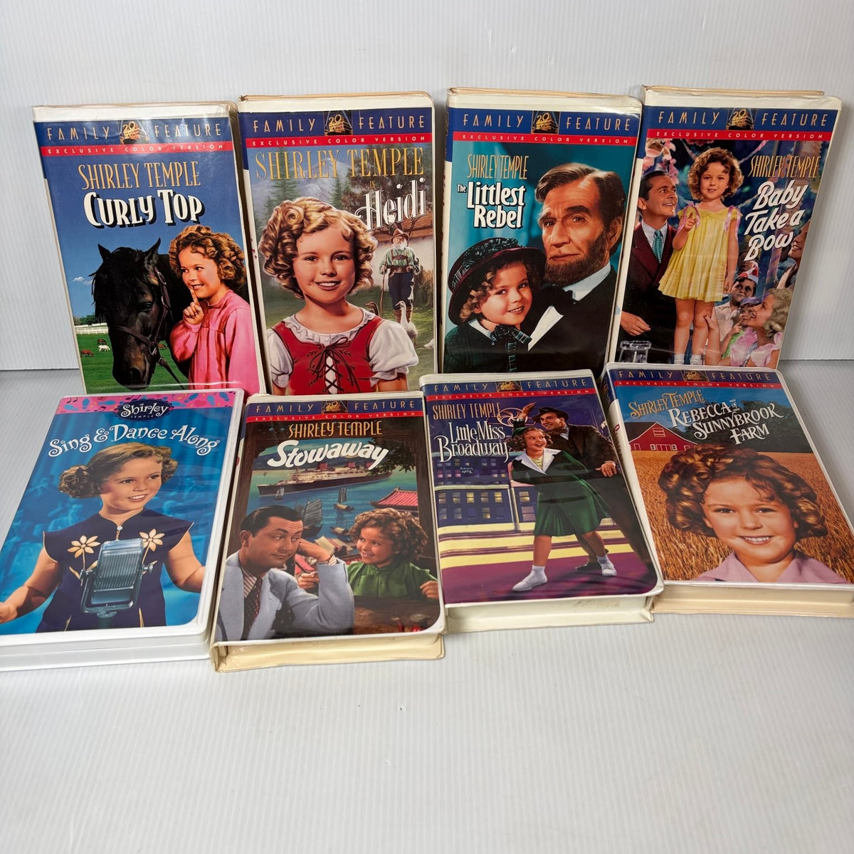Lot of 8 Shirley Temple VHS Curly Top, Stowaway Heidi & More