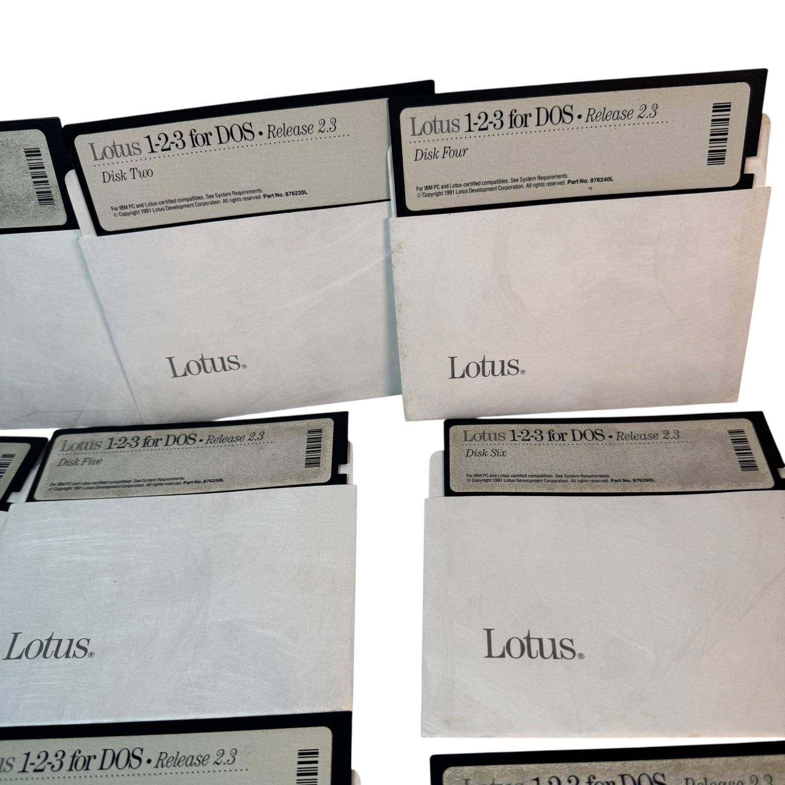 Lotus 1-2-3 for DOS Release 2.3 Vintage PC Spreadsheet Program 10 Disks